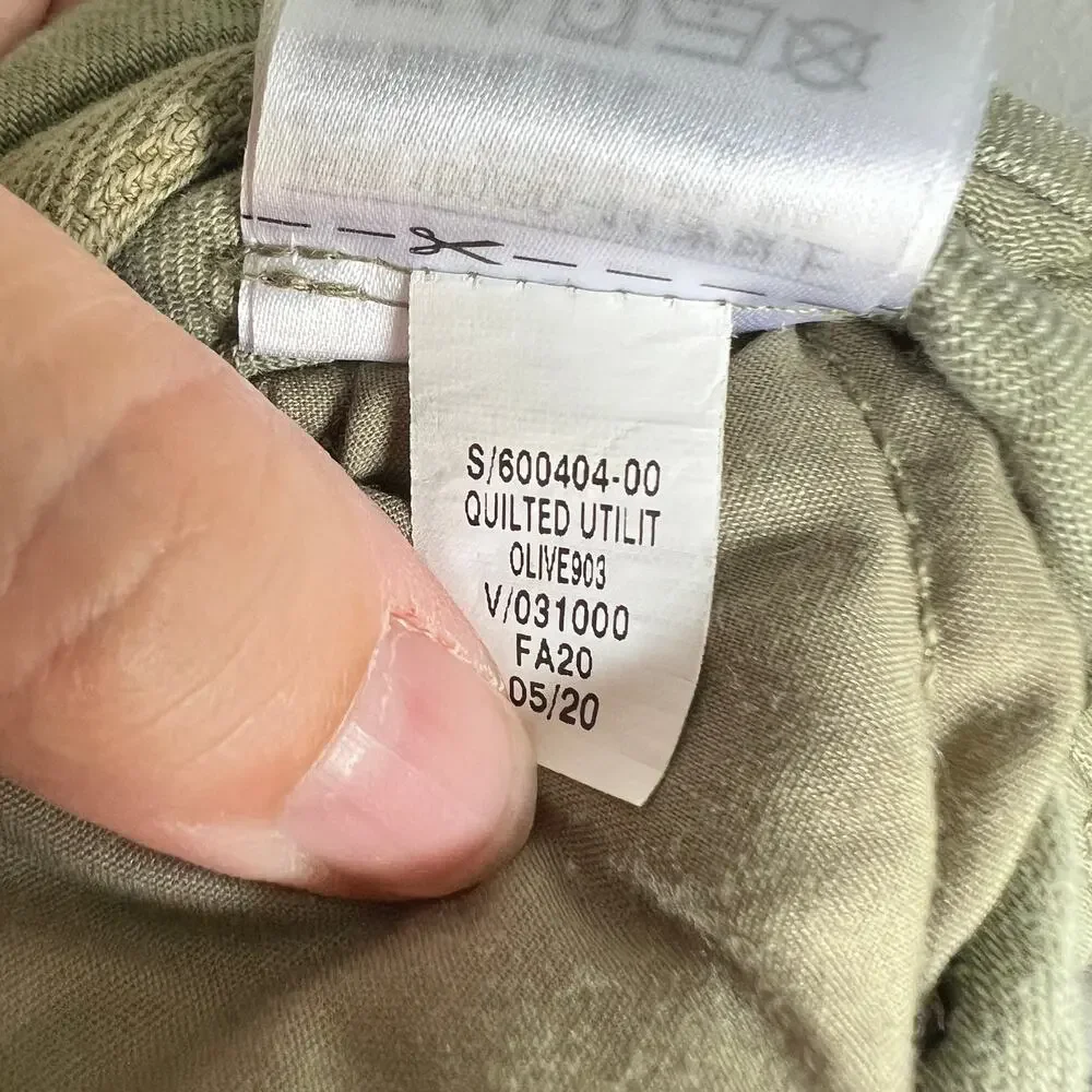Gap Kids Quilted Utility Jacket Olive Green Girl's XXL 14-16 Full Zip Winter